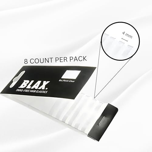 Klare Haargummis – Transparente, snag-freie Haarbänder ohne Haarbruch, 4 mm, 8 Stück