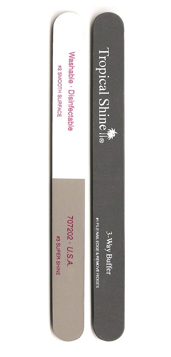 Tropical Shine Großer 3-Wege-Nagelbuffer (fein - glatt) – 7,5 Zoll, mehrfarbig