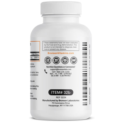Bronson Vitamin B6 100 mg – Hochwertiges Vitamin B6 Supplement, 250 Tabletten