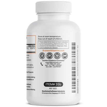 Bronson Vitamin B12 1000 mcg Depot-Tabletten – Premium, Non-GMO, unterstützt Nervensystem, Gehirnfunktion und Energieproduktion, 250 Stück