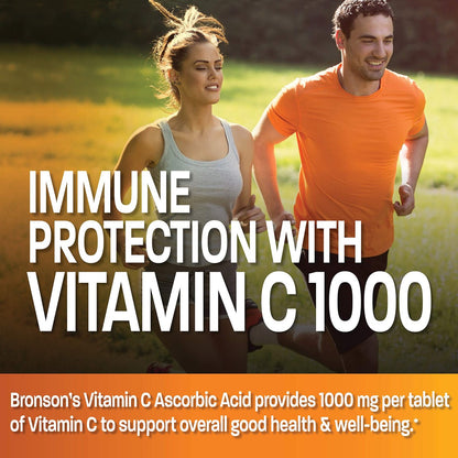 Bronson Vitamin C 1000 mg – Premium Nicht-GMO Ascorbinsäure Tabletten, 100 Tabletten