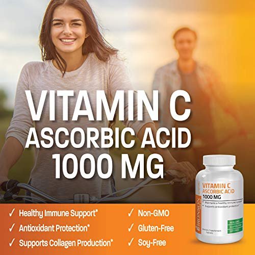 Bronson Vitamin C 1000 mg – Premium Nicht-GMO Ascorbinsäure Tabletten, 100 Tabletten
