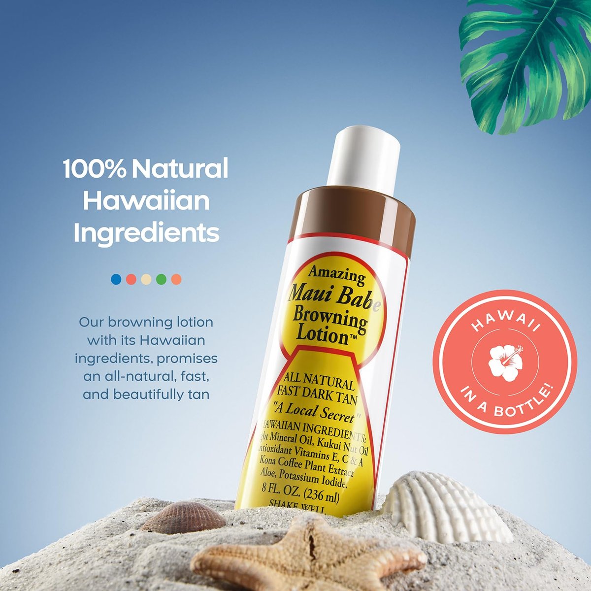 Maui Babe Bräunungslotion – Natürlich Schnell Dunkelbraun 240 ml