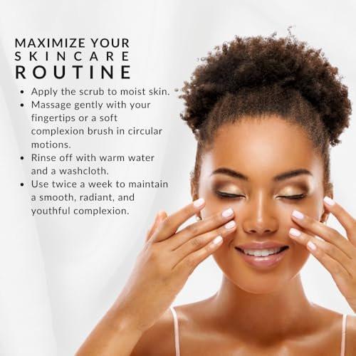 Flori Roberts Peeling-Gesichtspeeling für Frauen mit dunkleren Hauttönen, feuchtigkeitsspendend und glättend, 113 g