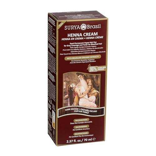 Surya Brasil Henna Dunkelbraune Creme - 67 g (2,37 Unzen) Natürliche Haarfarbe