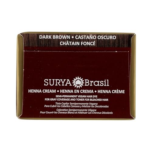 Surya Brasil Henna Dunkelbraune Creme - 67 g (2,37 Unzen) Natürliche Haarfarbe