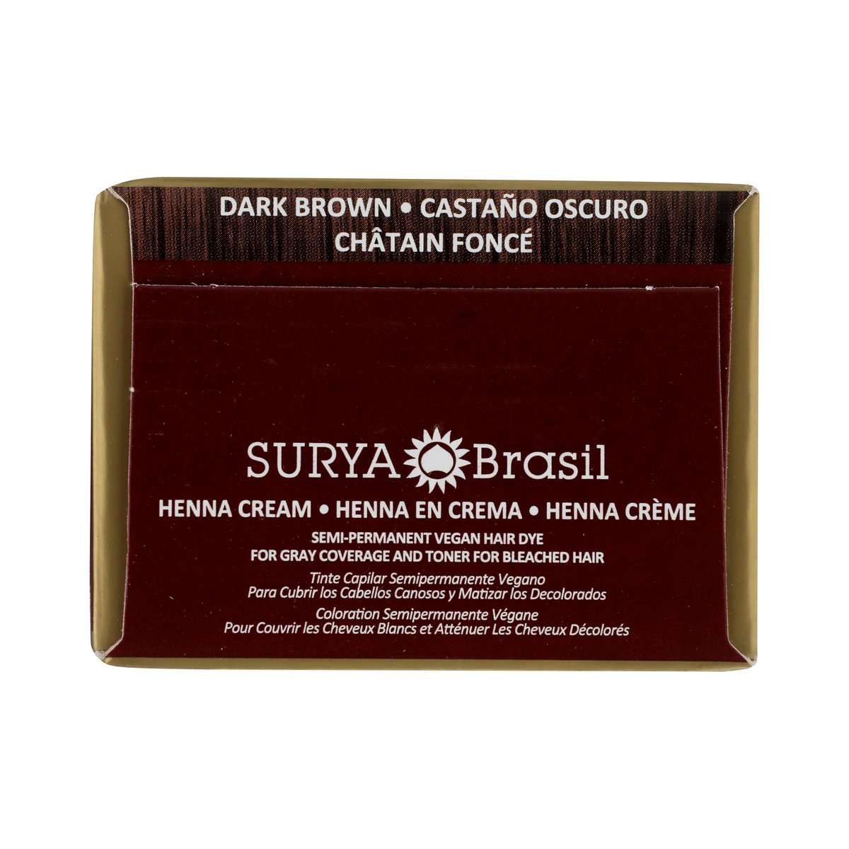 Surya Brasil Henna Dunkelbraune Creme - 67 g (2,37 Unzen) Natürliche Haarfarbe