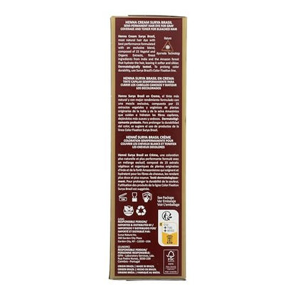 Surya Brasil Henna Dunkelbraune Creme - 67 g (2,37 Unzen) Natürliche Haarfarbe