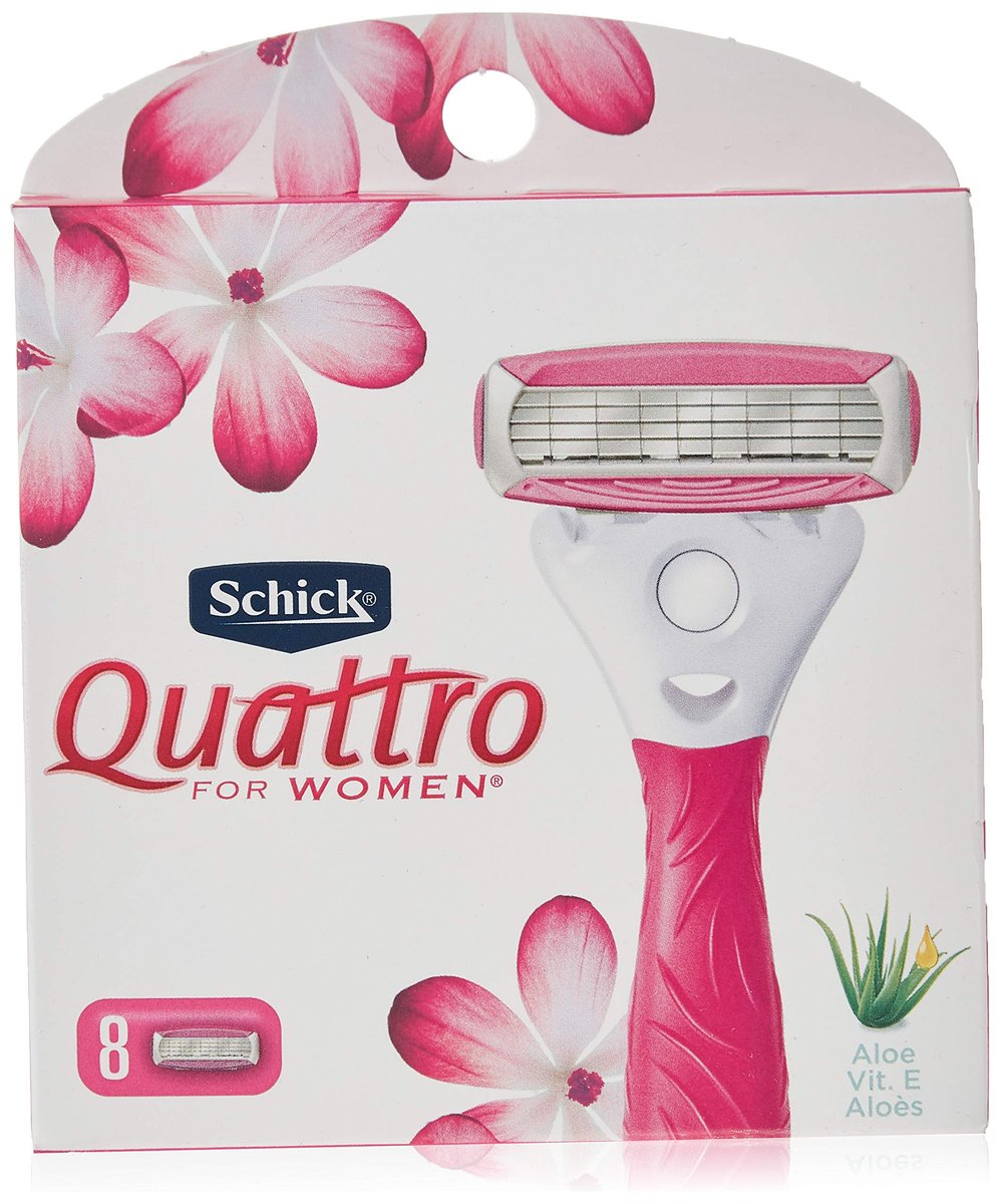 Schick Quattro für Damen Rasierer Nachfüllkassetten, 8 Kassetten