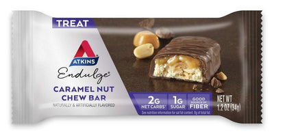 Atkins Endulge Karamell-Nuss-Riegel – Dessert-Liebling, 1 g Zucker, Ballaststoffquelle, 5er-Pack