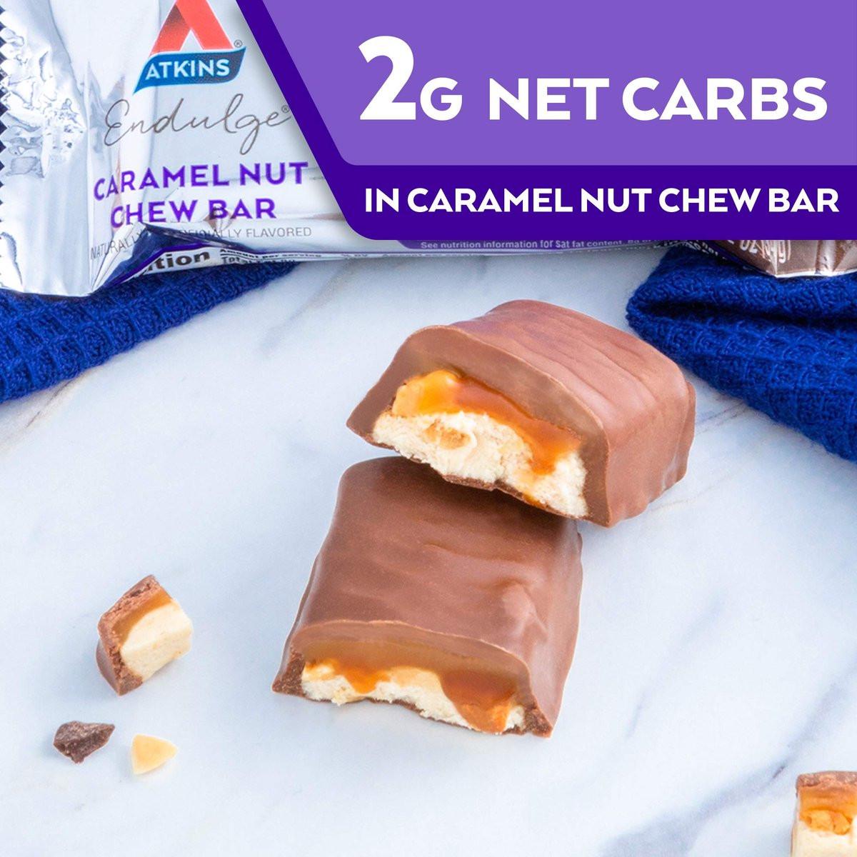 Atkins Endulge Karamell-Nuss-Riegel – Dessert-Liebling, 1 g Zucker, Ballaststoffquelle, 5er-Pack