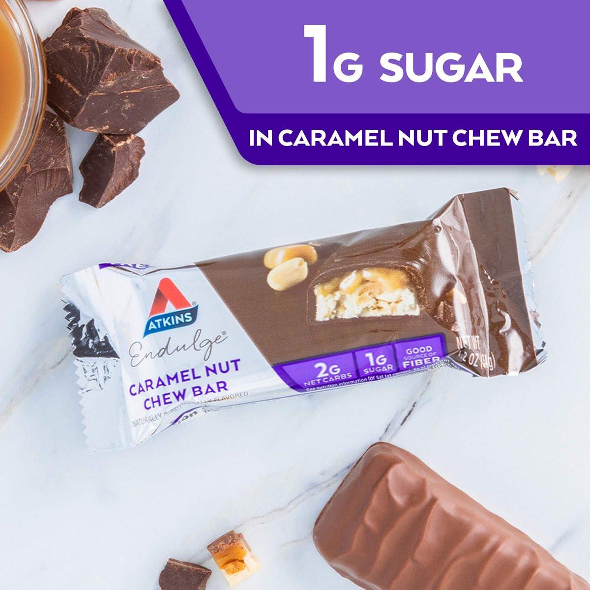Atkins Endulge Karamell-Nuss-Riegel – Dessert-Liebling, 1 g Zucker, Ballaststoffquelle, 5er-Pack