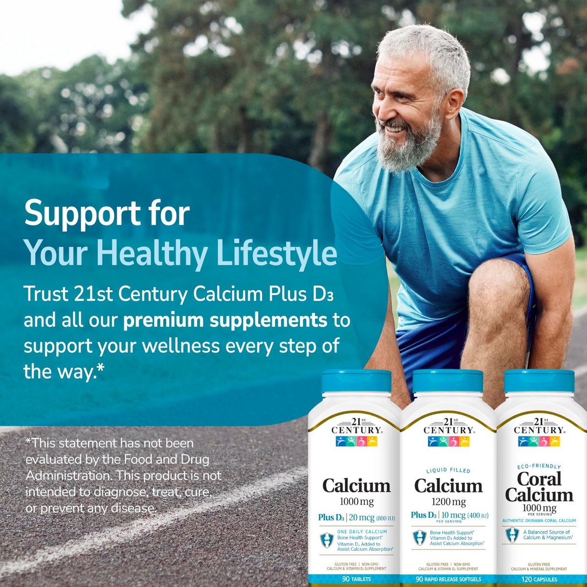 21st Century Calcium Plus D3 Flüssigfüll-Softgel, 1200 mg, 90 Stück