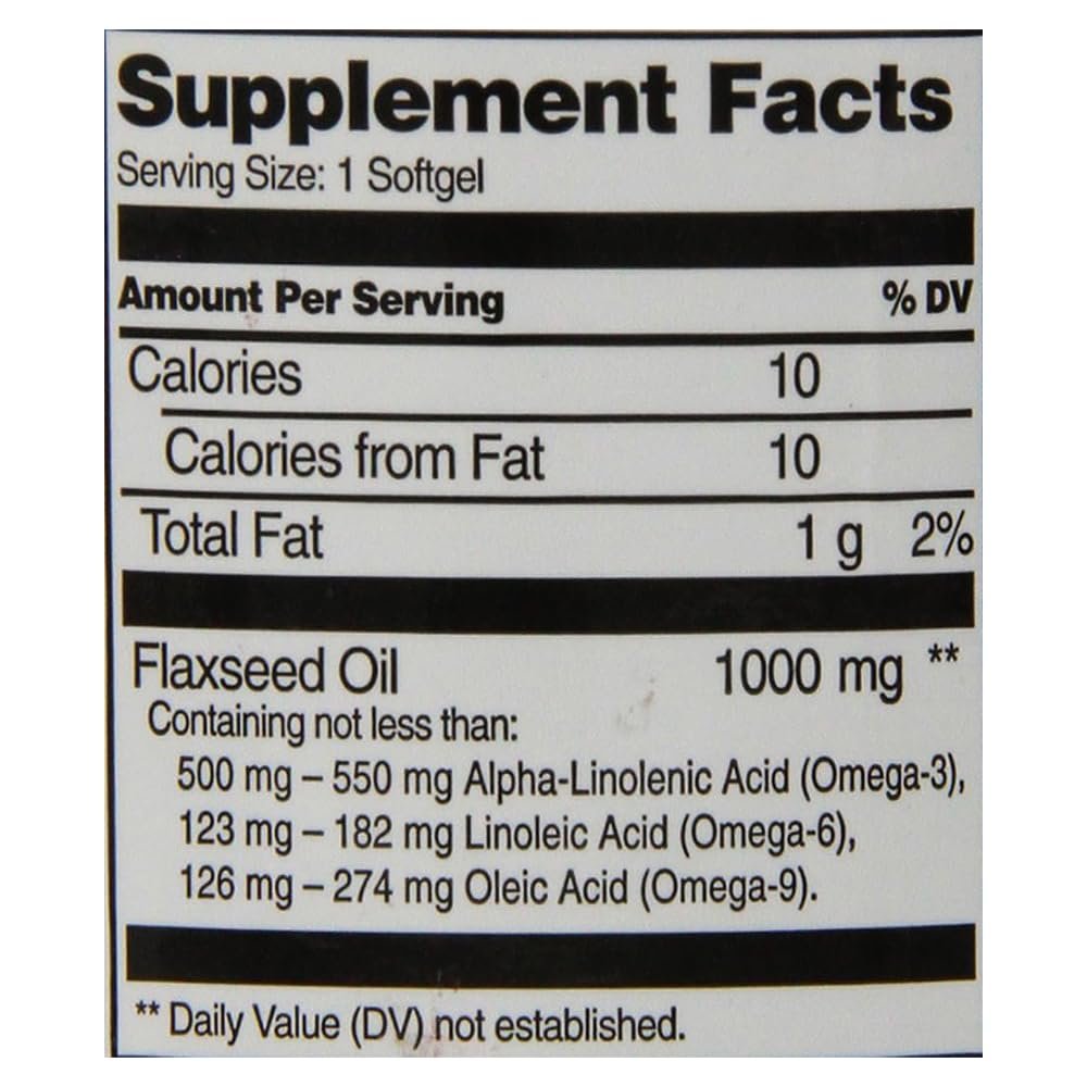 21st Century Leinöl 1000 mg Weichkapseln (120 Stück) – Triple Omega 3-6-9 Fettsäuren für Herzgesundheit, glutenfrei & nicht gentechnisch verändert, ohne künstliche Aromen oder Farbstoffe
