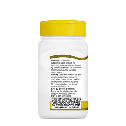 21st Century B-100 Komplex mit verlängerter Freisetzung, 60 Tabletten, Hochdosiertes Vitamin B für Nervensystem & Energie, Enthält B1, B2, B6, Biotin & Calcium