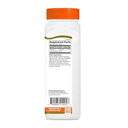 21st Century Vitamin C 1000 mg Retard-Tabletten (110 Stück) – Ascorbinsäure Immunsystem Unterstützung für Frauen & Männer mit Antioxidantien, Nicht-GVO, Glutenfrei, Vegan