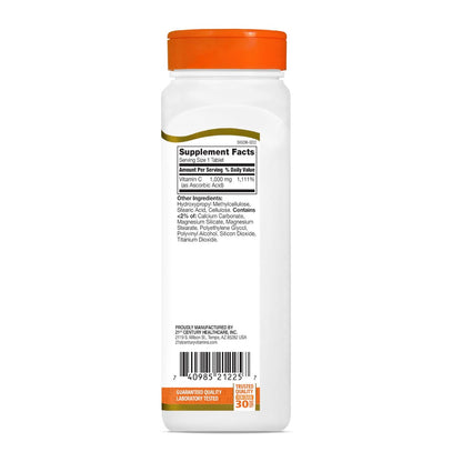 21st Century Vitamin C 1000 mg Retard-Tabletten (110 Stück) – Ascorbinsäure Immunsystem Unterstützung für Frauen & Männer mit Antioxidantien, Nicht-GVO, Glutenfrei, Vegan