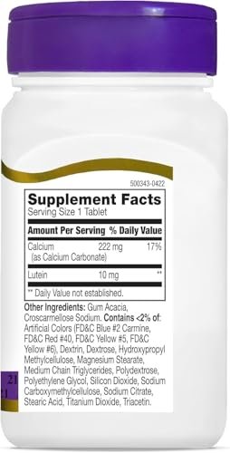 21st Century Lutein 10 mg Tabletten, 60 Stück
