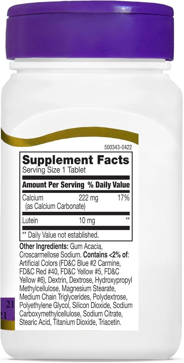 21st Century Lutein 10 mg Tabletten, 60 Stück