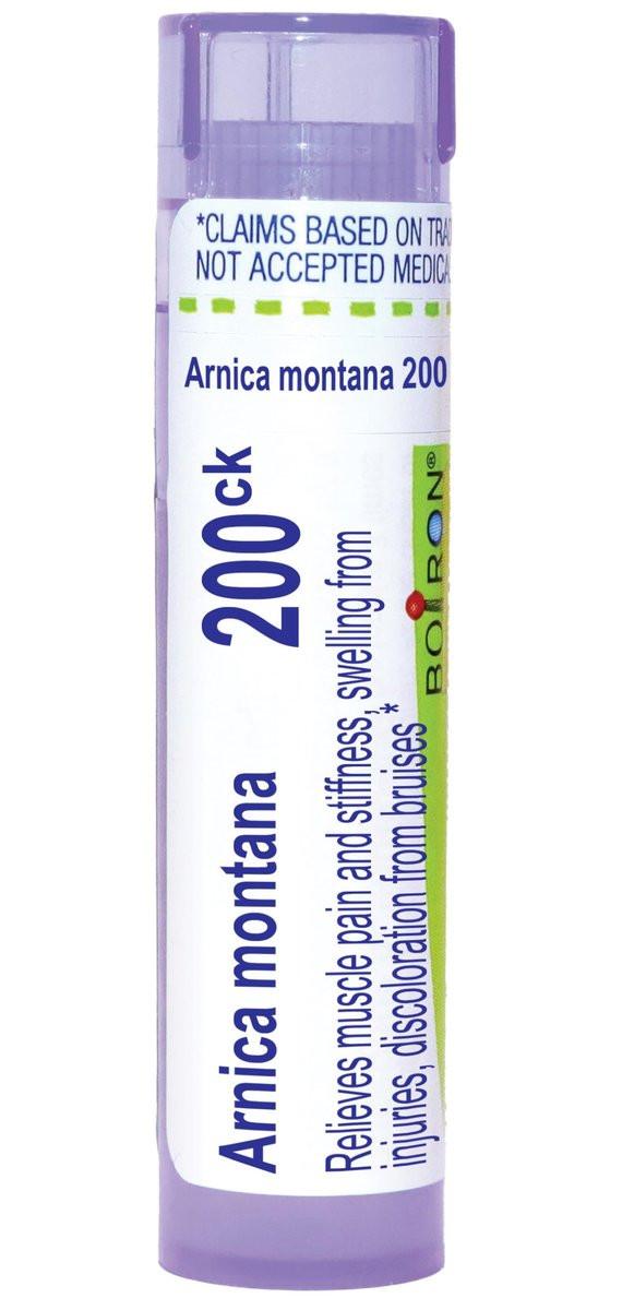 Boiron Arnica Montana 200CK – Homöopathisches Mittel gegen Muskelkater, Schwellungen und Blutergüsse – 80 Kügelchen