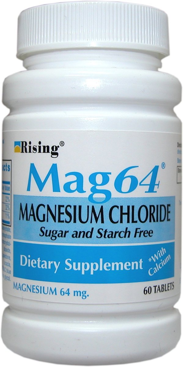 Rising Mag64 Magnesiumchlorid mit Calcium Tabletten, 60 Stück