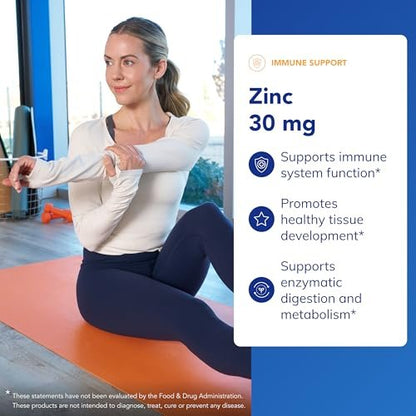 Pure Encapsulations Zink 30 mg – Immunsystem, Wachstum & Wundheilung mit Zinkpicolinat – 60 Kapseln