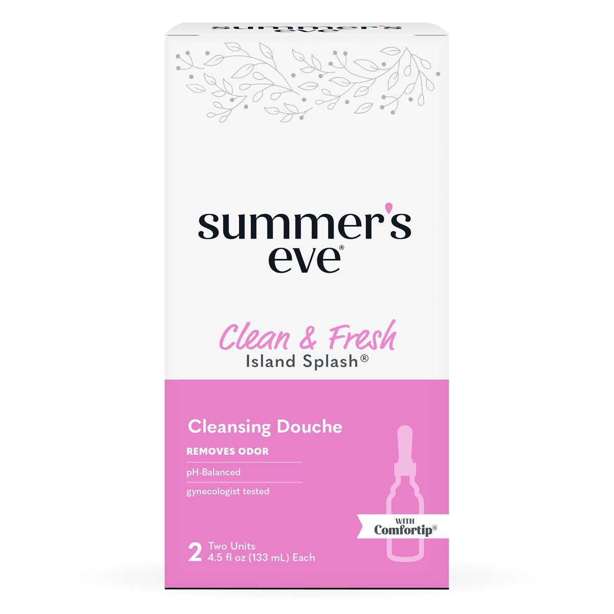 Summer's Eve Douche, Vaginale Dusche für Frauen, Island Splash, 2 Einheiten, 127 g pro Stück, 1 Packung