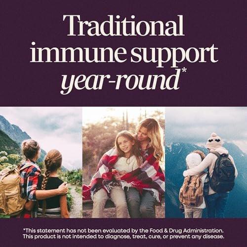 Nature’s Way Sambucus Holunderbeeren Sirup – Traditionelle Immununterstützung mit hochkonzentriertem Holunderextrakt & Antioxidantien, für Erwachsene & Kinder ab 7 Jahren, Beerengeschmack, 118 ml