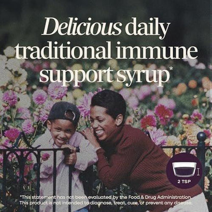 Nature’s Way Sambucus Holunderbeeren Sirup – Traditionelle Immununterstützung mit hochkonzentriertem Holunderextrakt & Antioxidantien, für Erwachsene & Kinder ab 7 Jahren, Beerengeschmack, 118 ml