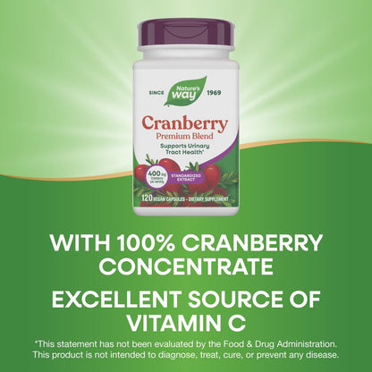 Nature's Way Premium Cranberry 400 mg – 120 Kapseln für die Gesundheit der Harnwege*