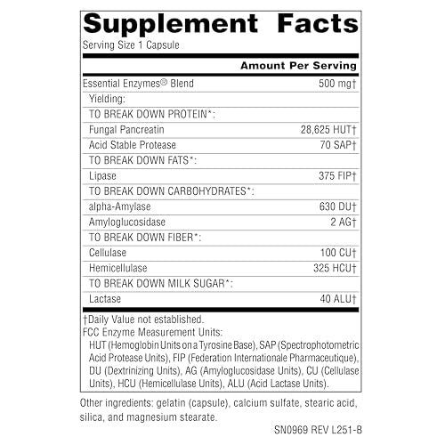 Source Naturals Essential Enzymes Verdauungshilfe - 500 mg - 240 Kapseln