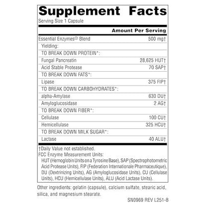 Source Naturals Essential Enzymes Verdauungshilfe - 500 mg - 240 Kapseln