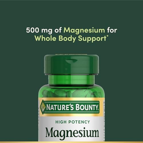 Nature's Bounty Magnesium 500 mg, 100 Tabletten – Mineralstoff für Knochen- und Muskelgesundheit