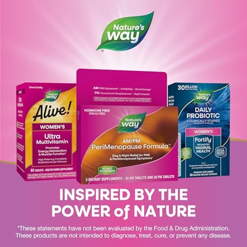Nature's Way AM/PM Perimenopause Formel - Hormonfreie Unterstützung bei Perimenopause und PMS-Symptomen, Hitzewallungen*, erholsamer Schlaf*, 30 AM & 30 PM Tabletten