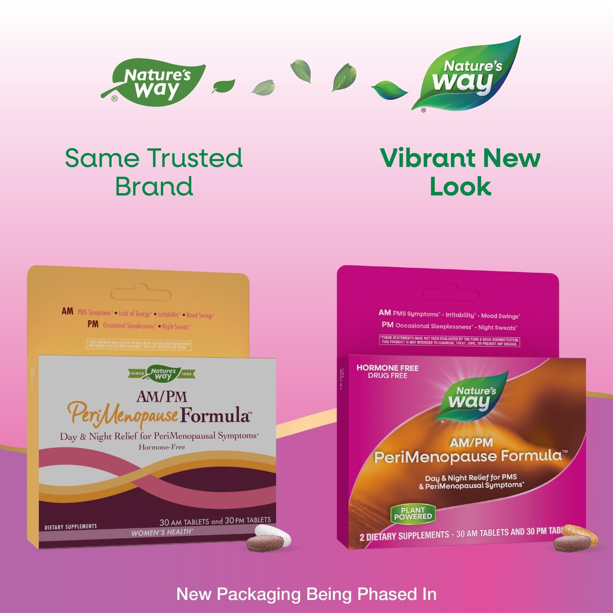 Nature's Way AM/PM Perimenopause Formel - Hormonfreie Unterstützung bei Perimenopause und PMS-Symptomen, Hitzewallungen*, erholsamer Schlaf*, 30 AM & 30 PM Tabletten