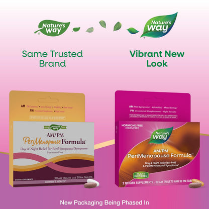 Nature's Way AM/PM Perimenopause Formel - Hormonfreie Unterstützung bei Perimenopause und PMS-Symptomen, Hitzewallungen*, erholsamer Schlaf*, 30 AM & 30 PM Tabletten