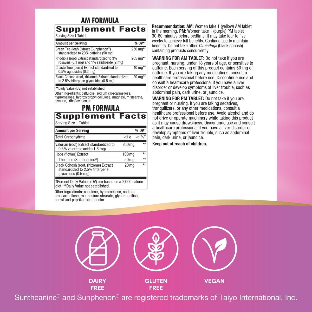 Nature's Way AM/PM Perimenopause Formel - Hormonfreie Unterstützung bei Perimenopause und PMS-Symptomen, Hitzewallungen*, erholsamer Schlaf*, 30 AM & 30 PM Tabletten