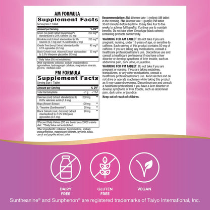 Nature's Way AM/PM Perimenopause Formel - Hormonfreie Unterstützung bei Perimenopause und PMS-Symptomen, Hitzewallungen*, erholsamer Schlaf*, 30 AM & 30 PM Tabletten