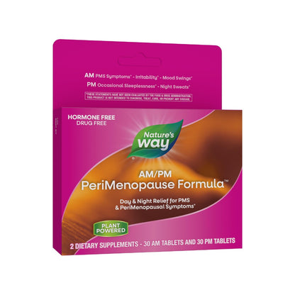 Nature's Way AM/PM Perimenopause Formel - Hormonfreie Unterstützung bei Perimenopause und PMS-Symptomen, Hitzewallungen*, erholsamer Schlaf*, 30 AM & 30 PM Tabletten