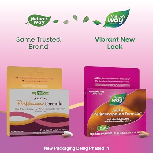Nature's Way AM/PM Perimenopause Formel - Hormonfreie Unterstützung bei Perimenopause und PMS-Symptomen, Hitzewallungen*, erholsamer Schlaf*, 30 AM & 30 PM Tabletten