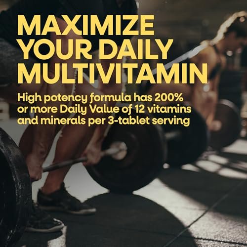 Nature's Way Alive! Max3 Tagesmultivitamin, Hochdosiertes Multivitamin für Erwachsene zur Unterstützung des Zellstoffwechsels, der Herz- und Muskelfunktion für Frauen und Männer*, Ohne Eisen, 90 Tabletten