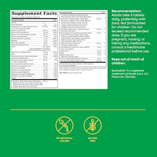 Nature's Way Alive! Max3 Tagesmultivitamin, Hochdosiertes Multivitamin für Erwachsene zur Unterstützung des Zellstoffwechsels, der Herz- und Muskelfunktion für Frauen und Männer*, Ohne Eisen, 90 Tabletten