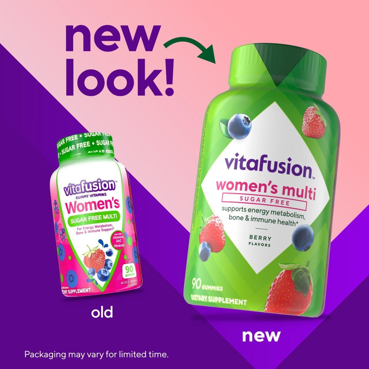 Vitafusion Frauen Tägliches Multivitamin Präparat, Zuckerfreie Gummis für Energie, Knochen & Immunsystem, Keto-freundlich, 90 Stück