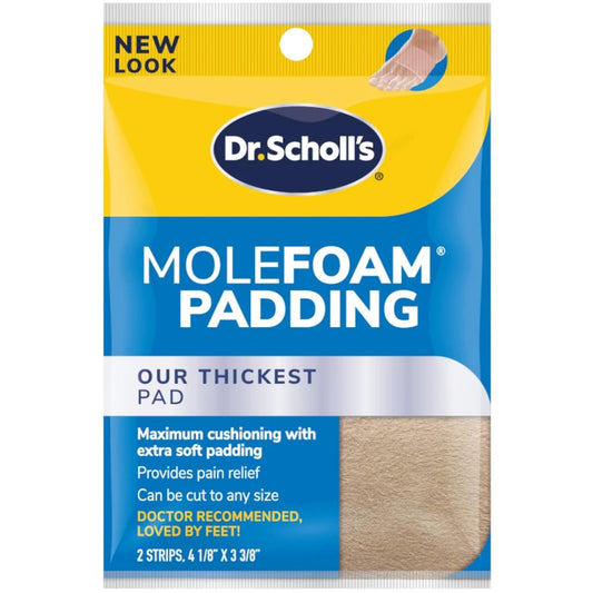 Dr. Scholl's Molefoam 2 Streifen - 0,05 oz. | Druckentlastung für Hühneraugen & Hornhaut