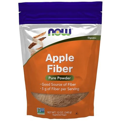 NOW Foods Bio-Apfelballaststoff-Pulver mit Apfelpektin, 340 g – Nicht-GMO, rein pflanzlich
