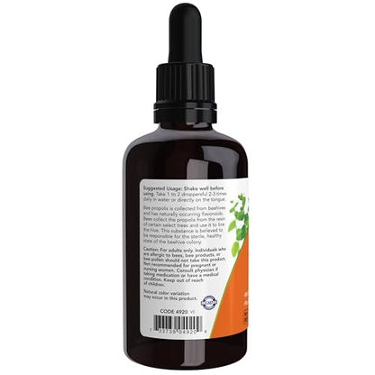 NOW Foods Propolis Plus Extrakt mit Pipette, Kräuterergänzung, 60 ml