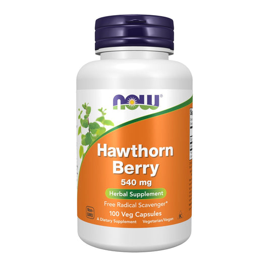 NOW Foods Nahrungsergänzungsmittel, Weißdornbeere 540 mg, Radikalfänger*, Kräuterergänzung, 100 vegane Kapseln
