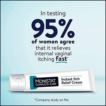Monistat Instant Itch Relief Creme für Frauen - Duftfreie Formel mit Aloe Vera zur Linderung und Kühlung von vaginalem Juckreiz, 28 g
