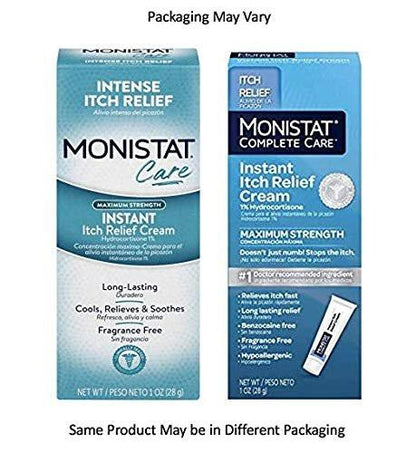 Monistat Instant Itch Relief Creme für Frauen - Duftfreie Formel mit Aloe Vera zur Linderung und Kühlung von vaginalem Juckreiz, 28 g