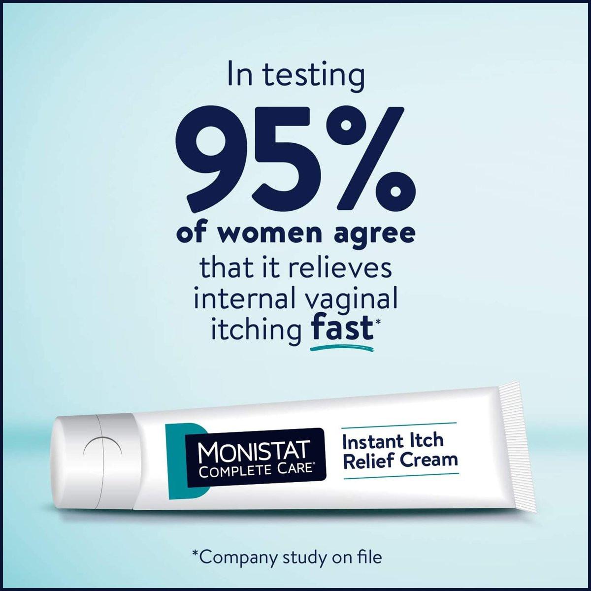 Monistat Instant Itch Relief Creme für Frauen - Duftfreie Formel mit Aloe Vera zur Linderung und Kühlung von vaginalem Juckreiz, 28 g